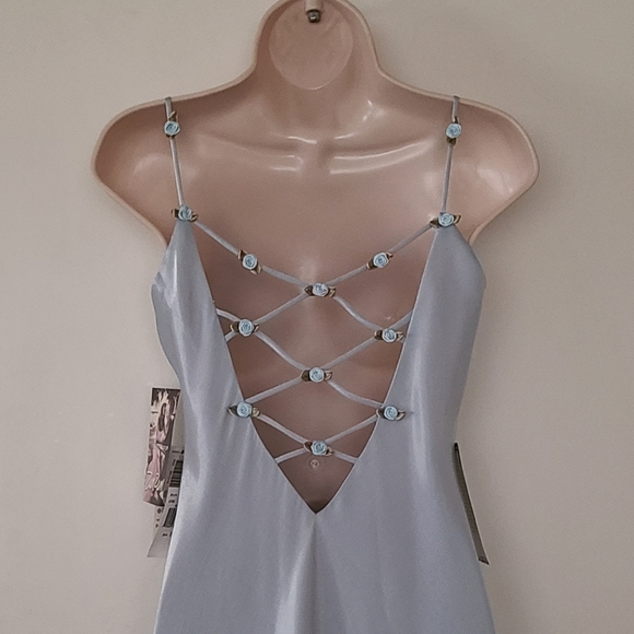 Vintage Blue Slip Gown - Picture 5 of 8